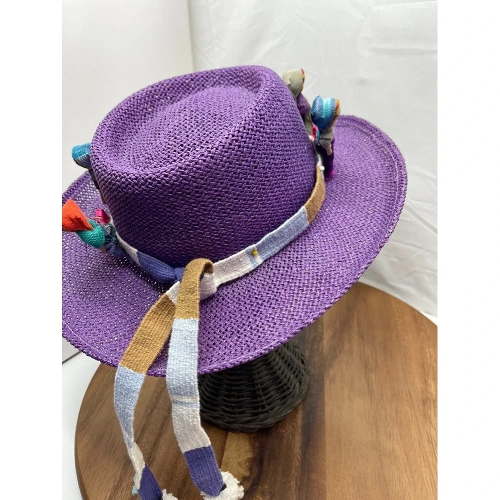 Hat Artist day of the dead zombie hat purple, unique, handmade artist 3D‎